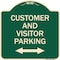 Signmission Reserved Parking Customer and Visitor Parking Heavy-Gauge Aluminum Sign, 18" x 18", G-1818-23054 A-DES-G-1818-23054 - alternate 1